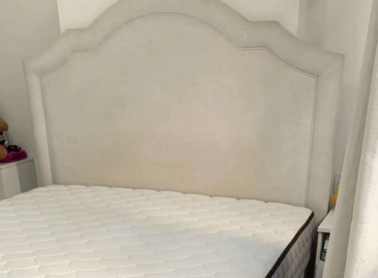 Cama box queen e cabiceira Novos - Foto 2