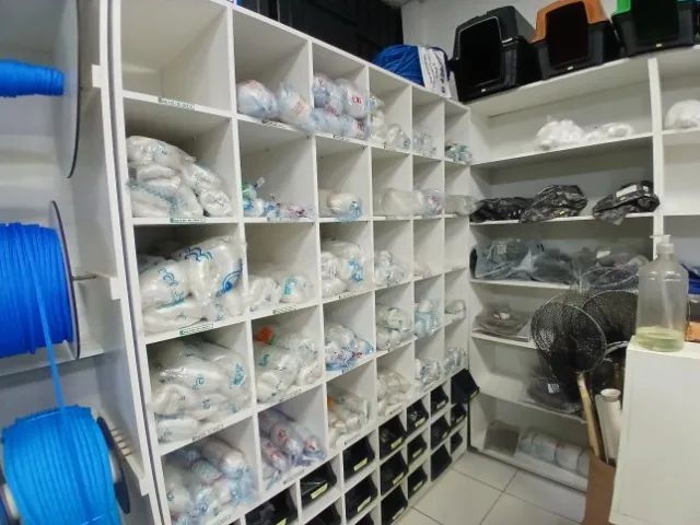 Móvel Prateleira para pesca de MDF para expor panos de rede