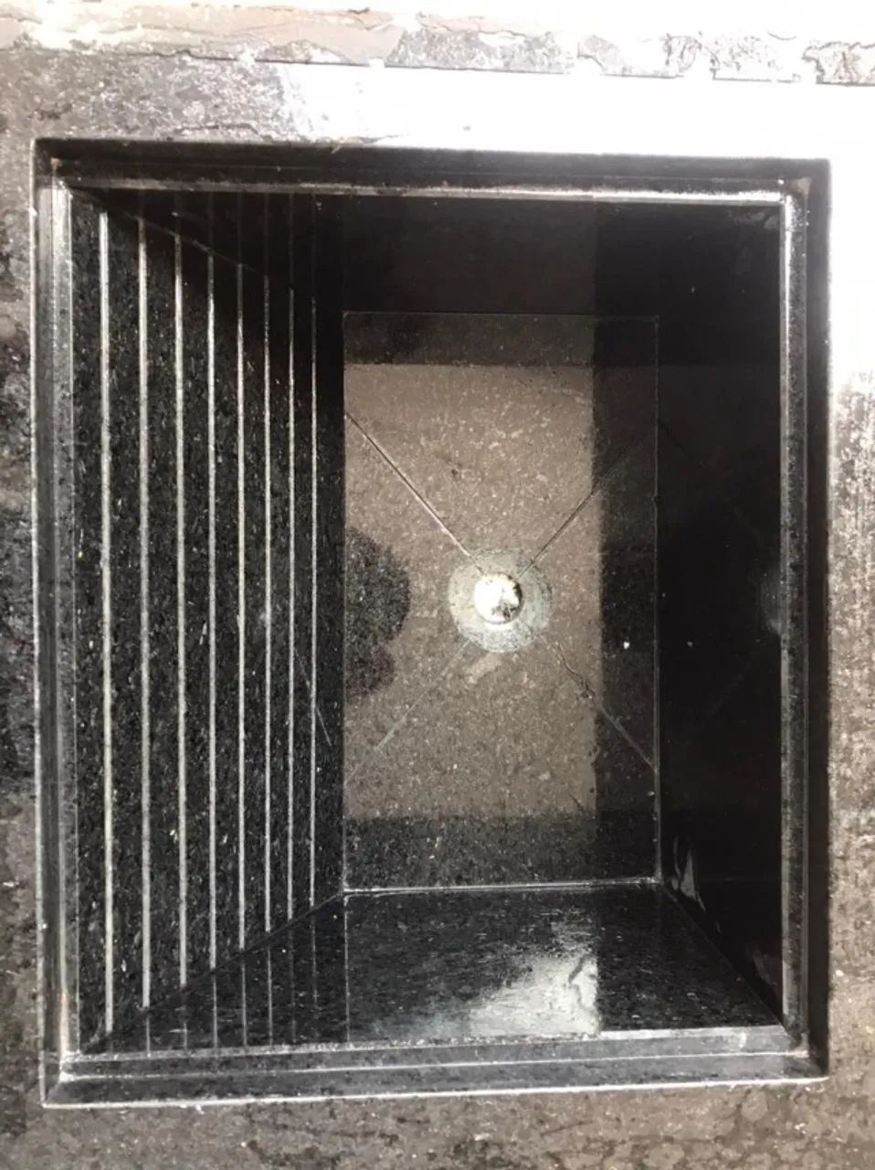 Carved marble sink