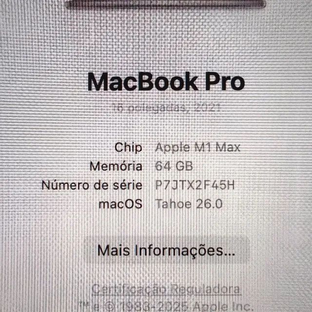 MACBOOK PRO 16 M1 MAX 64GB/1TB - SPACE GRAY - 295 CICLOS - Foto 4