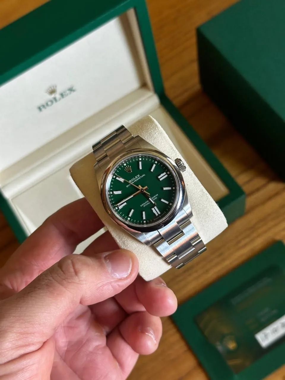 ROLEX OYSTER PERPETUAL GREEN