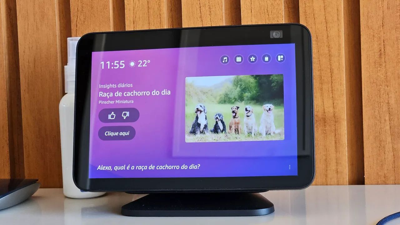 Echo Show 8 polegadas de 2a Geração Preta - Foto 2