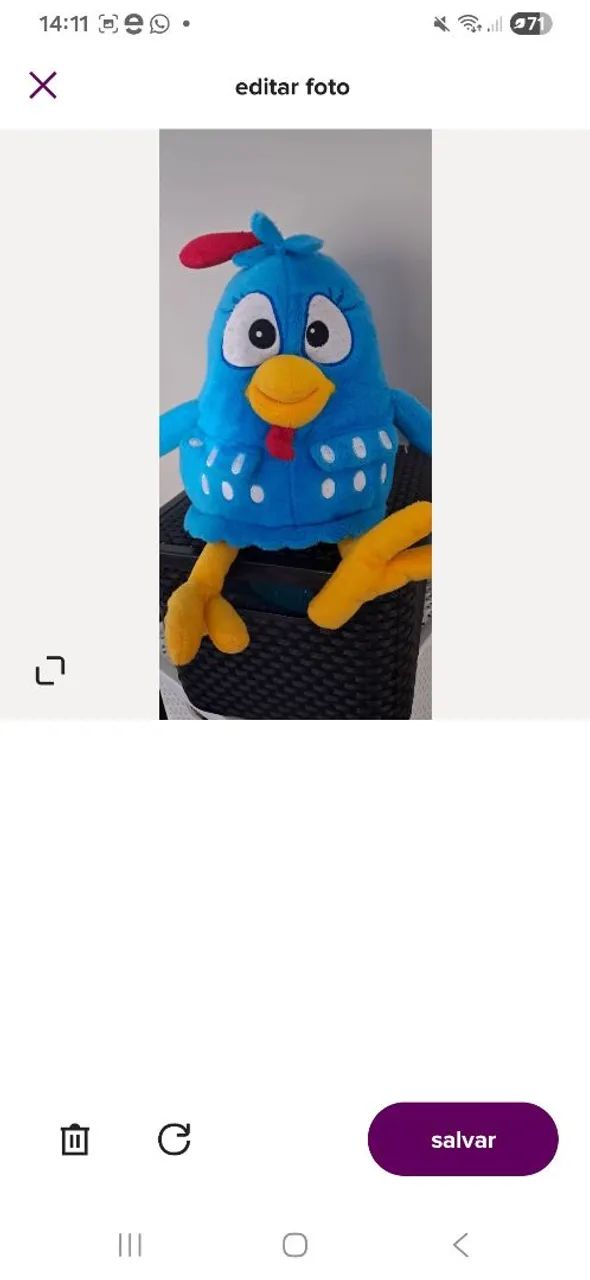 Galinha pitadinha pelúcia 