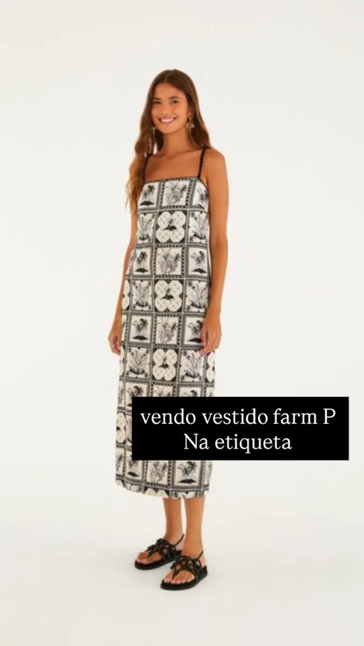 Vestido farm P na etiqueta 