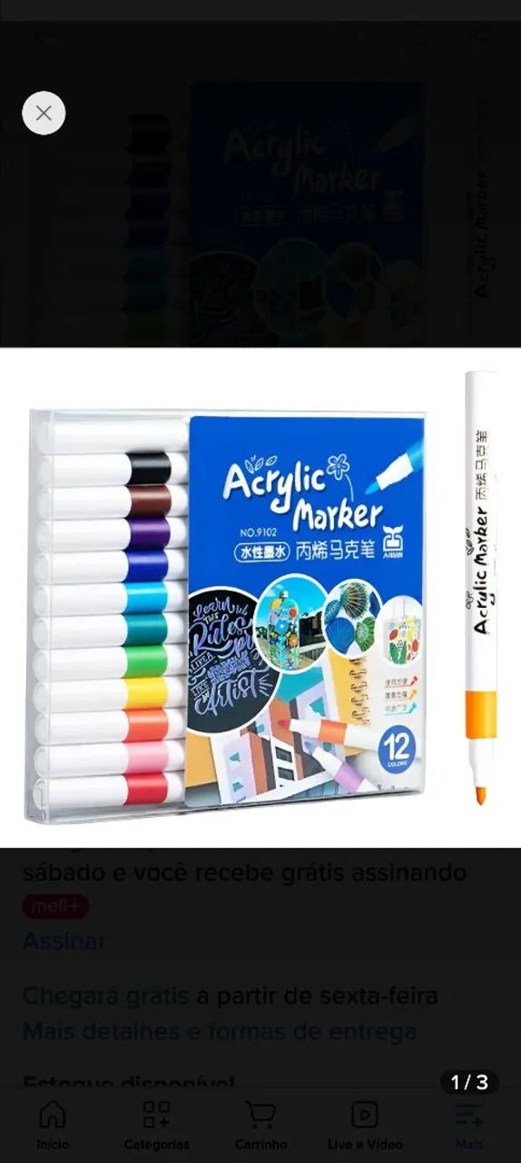 Kit De Canetinhas Posca 12 Cores B41 - Foto 3