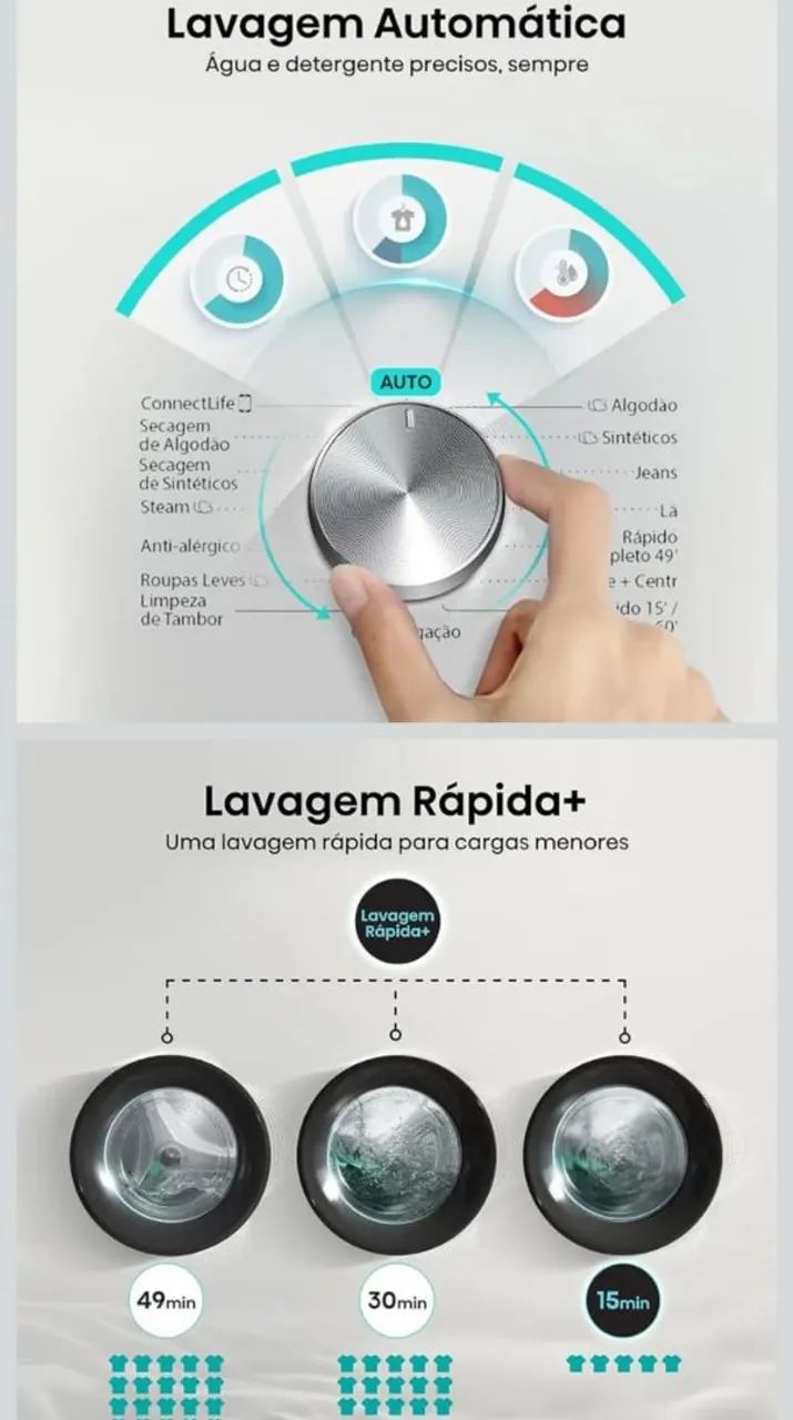 Lava e Seca HISENSE 13kg TITANIUM COM WI-FI  - Foto 5