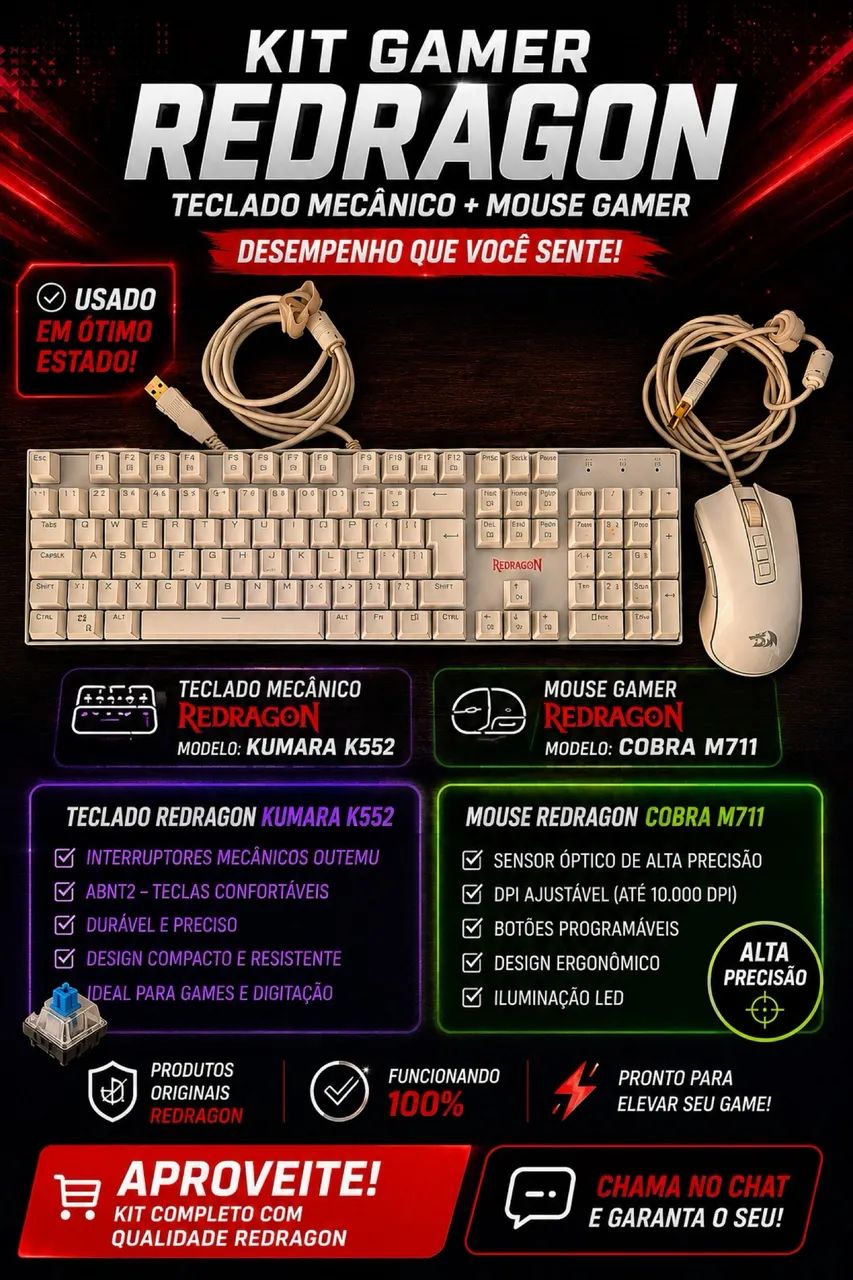 KIT GAMER REDRAGON