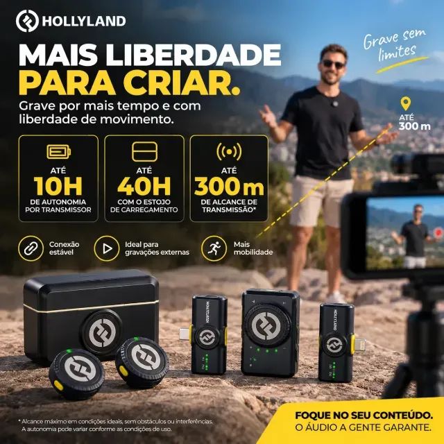 Microfone de Lapela Hollyland Lark M2 - Foto 4