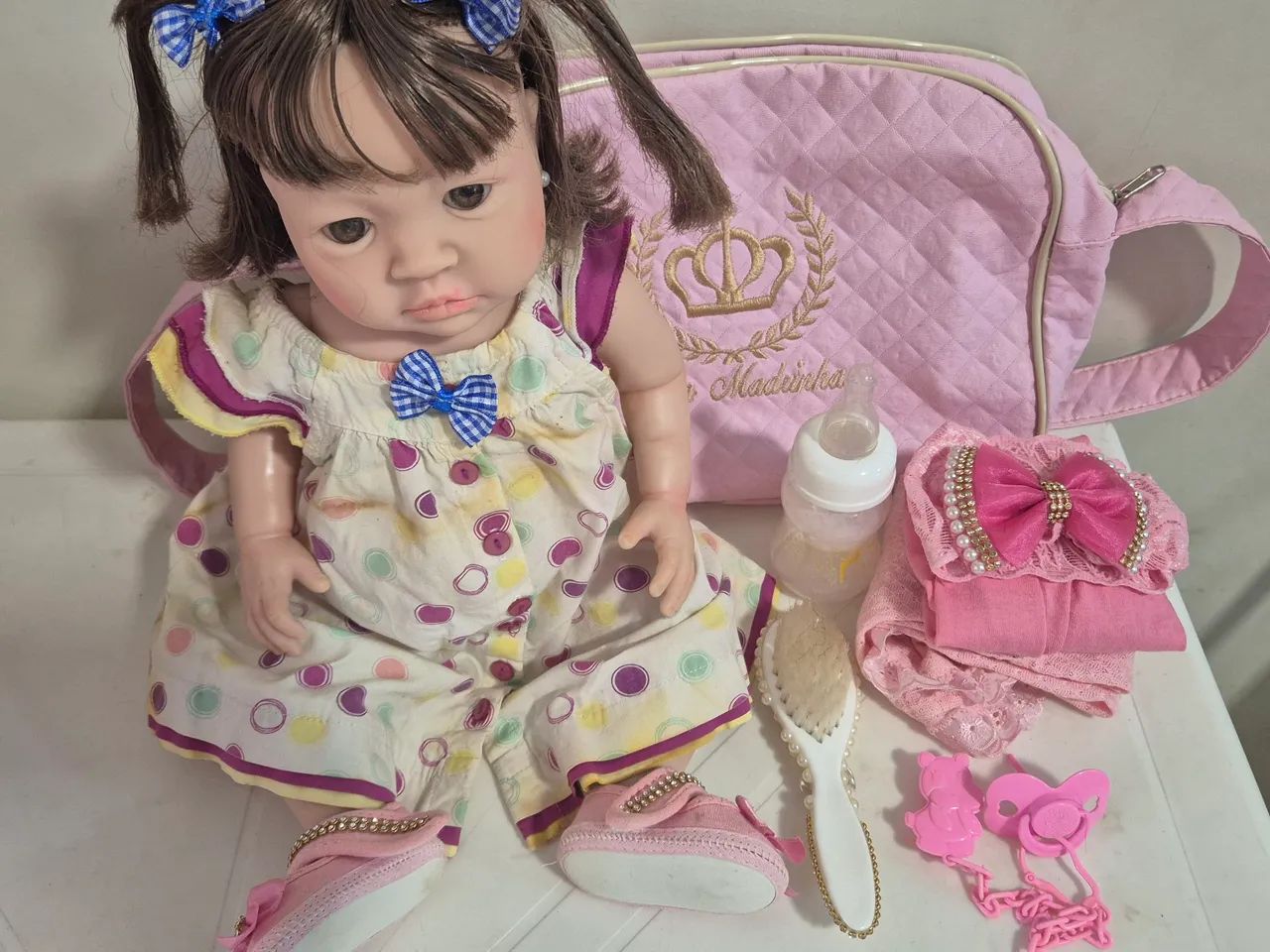 Boneca Reborn e acessórios  - Foto 2