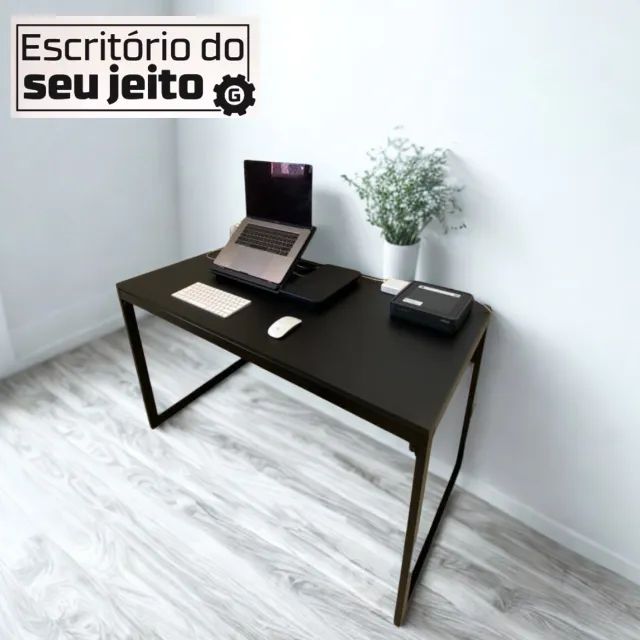 Escrivaninha Reforçada 120cm NOVA Mesa Industrial Multiuso para Computador de estudo Gamer - Foto 2