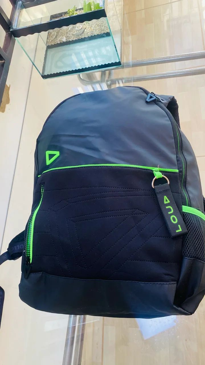 Mochila verde e preta  - Foto 4