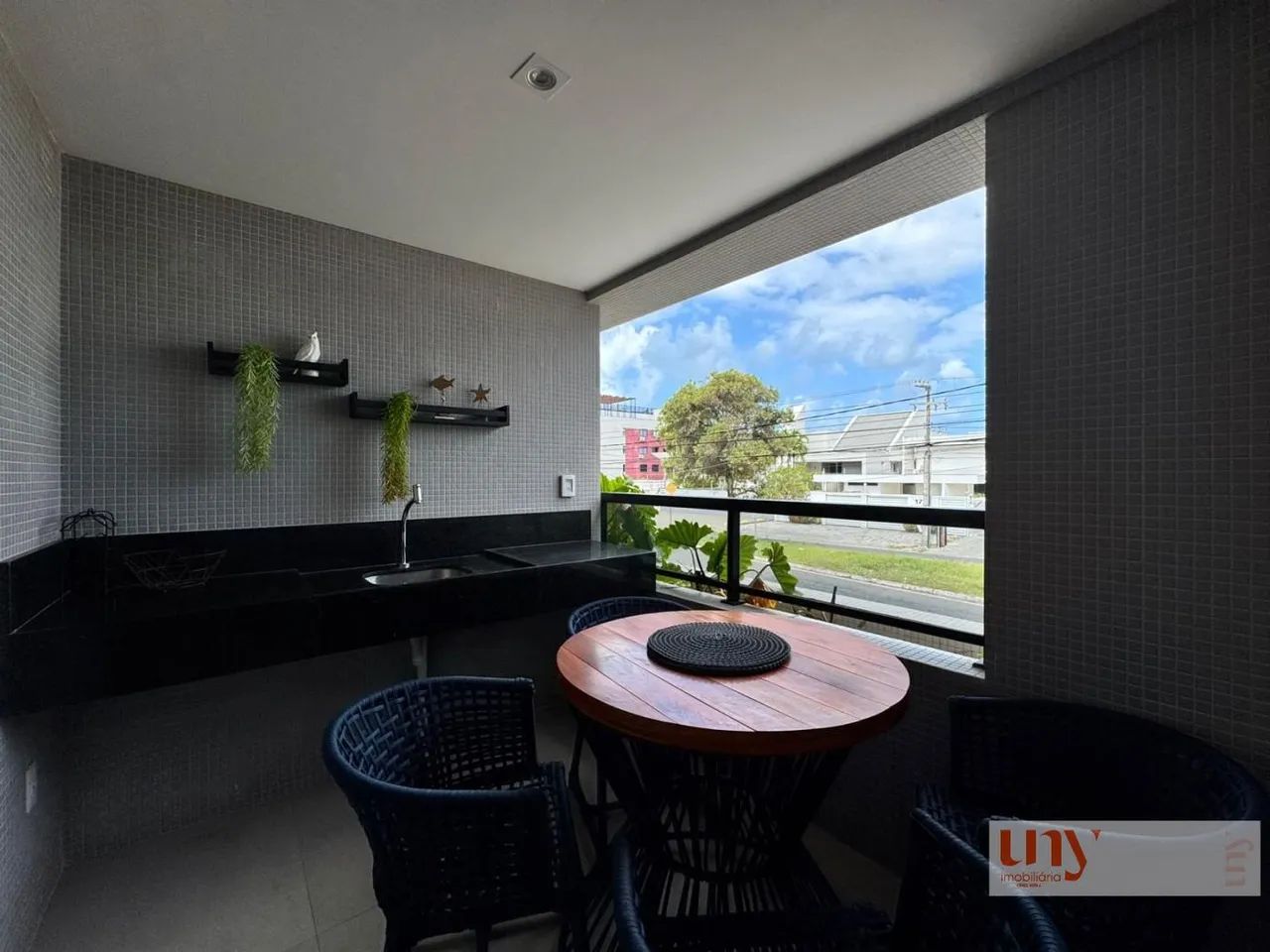 Flat todo mobiliado com 30 m² na beira mar do Jardim Oceania