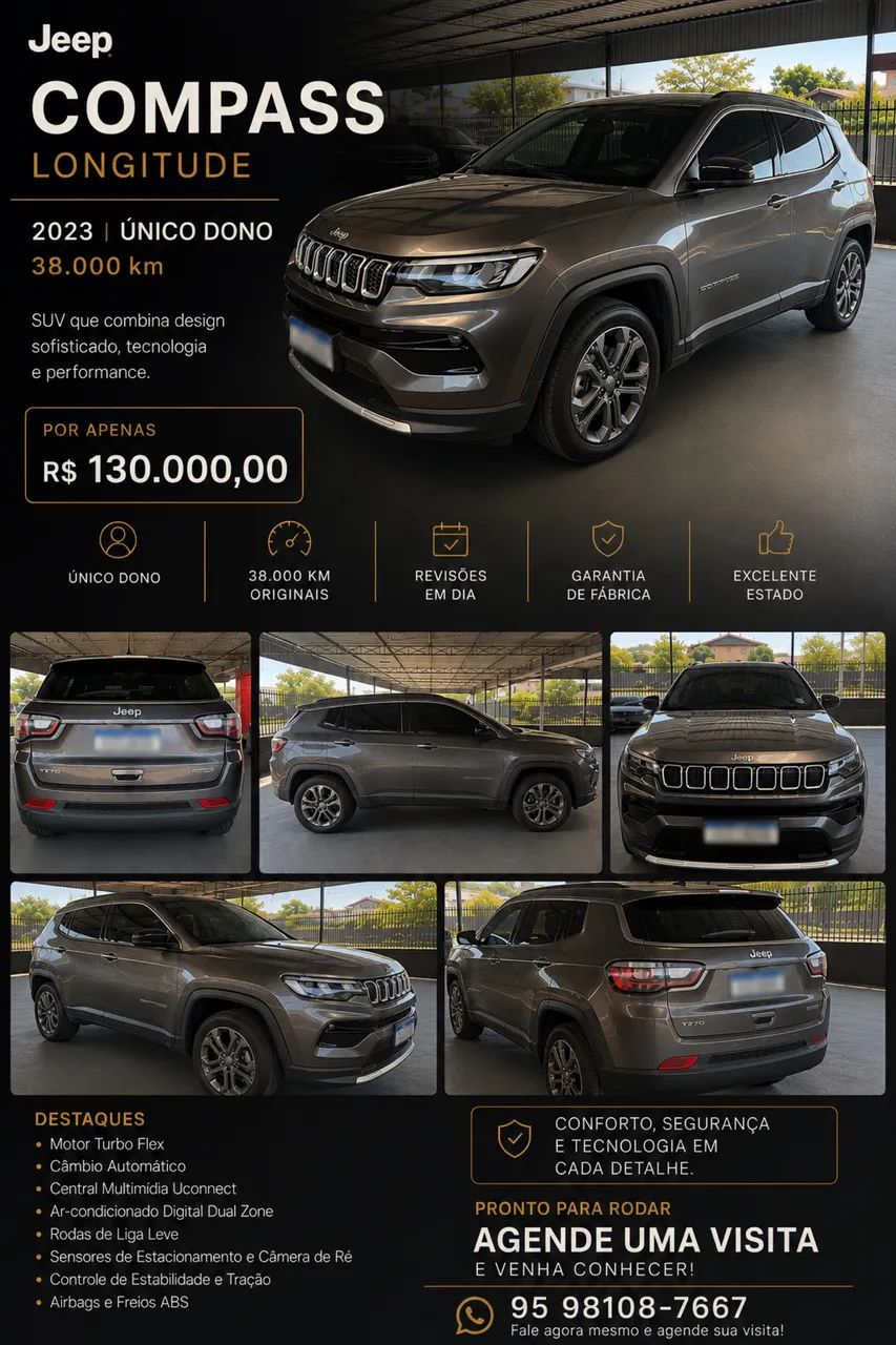Jeep Compass Long. T270 1.3 TB 4X2 Flex AUT 2023