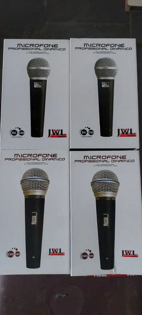 4 microfones JWL por 480