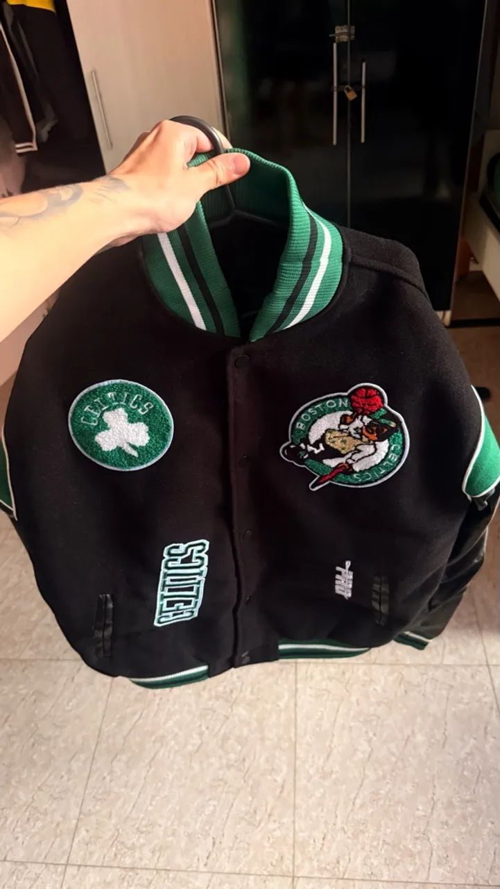 casaco de basquete celtic colegial 