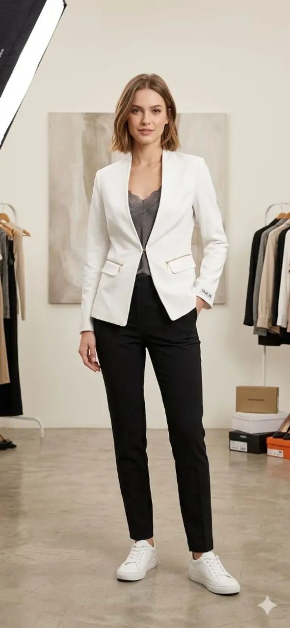 Blazer branco num 36 - Foto 2