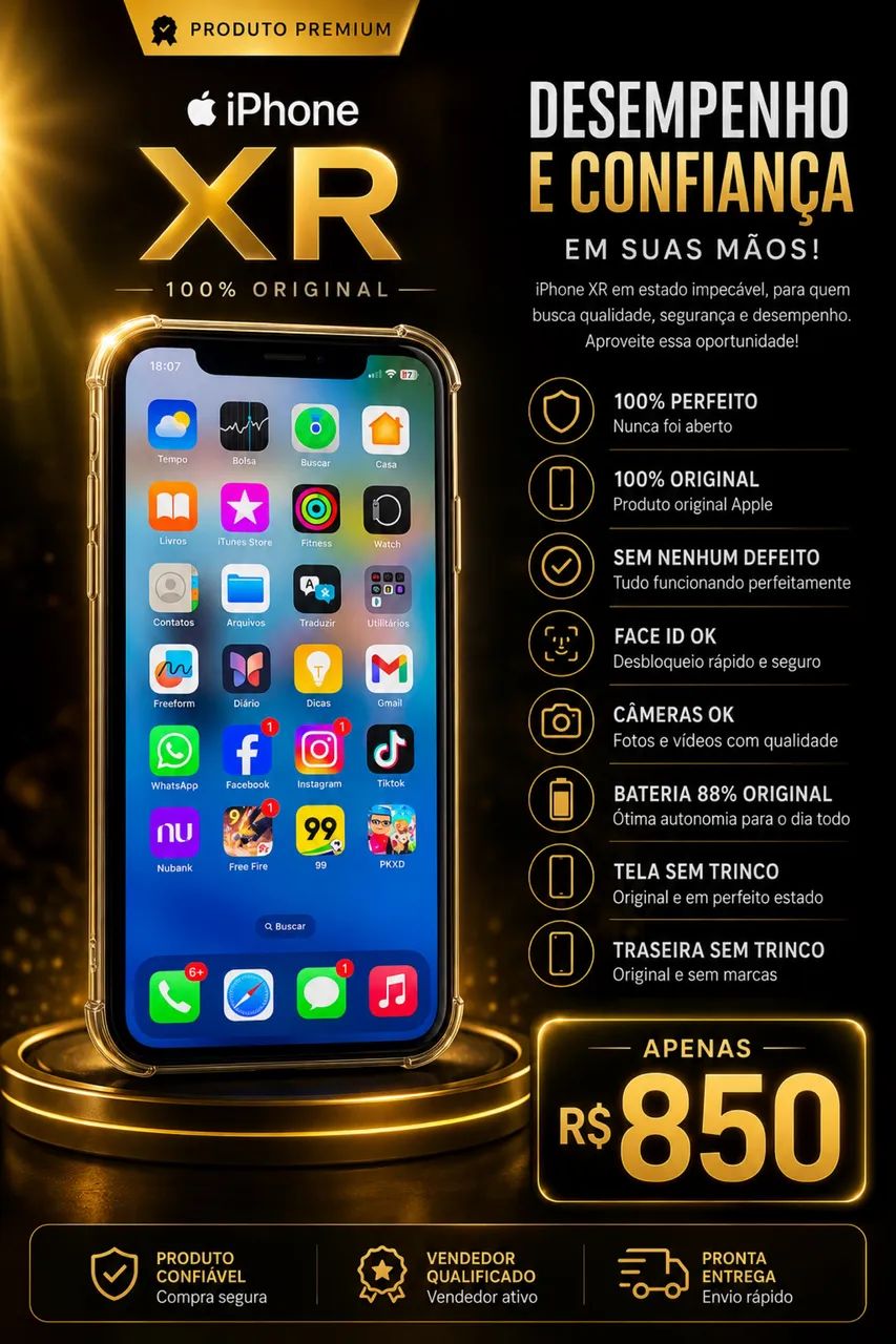 iPhone XR em perfeito estado 