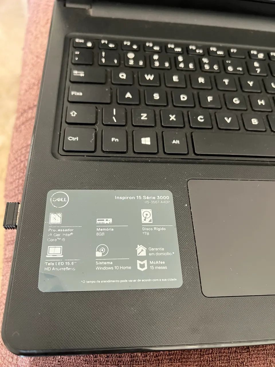 Note Dell Inspiron 15(da minha avo pouco desgastado)Intel Core i5 7 Ger 8 RAM 1 TB - Foto 2