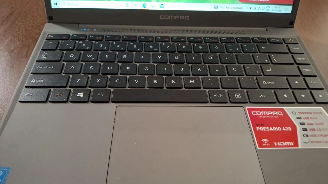Notebook Compaq( SEMI NOVO ) Pentium N3700 SSD 120GB USB 2.0 3.0 WEBCAMCOVER - Foto 3