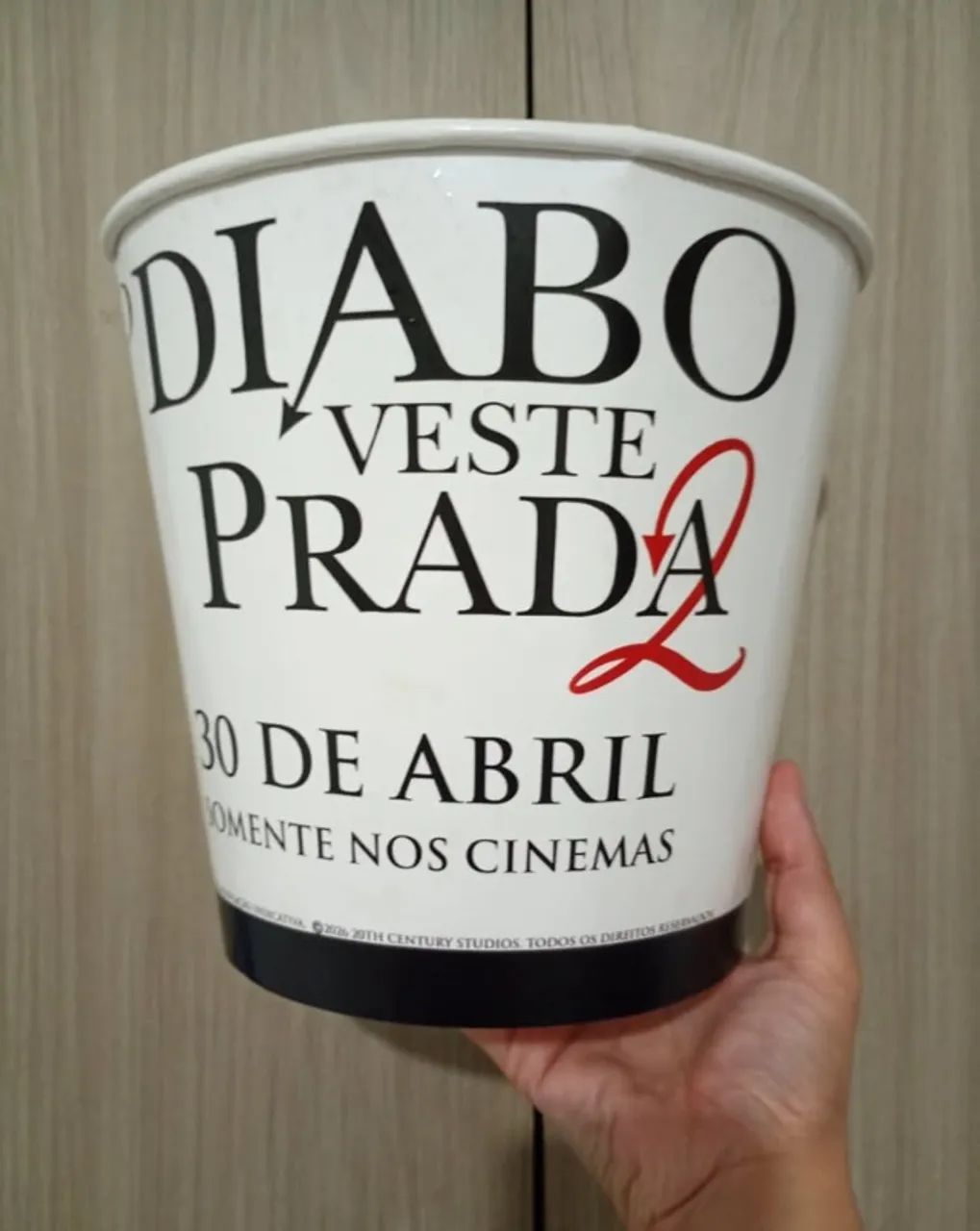 Balde de Pipoca Filme O Diabo Veste Prada 2 - Foto 4