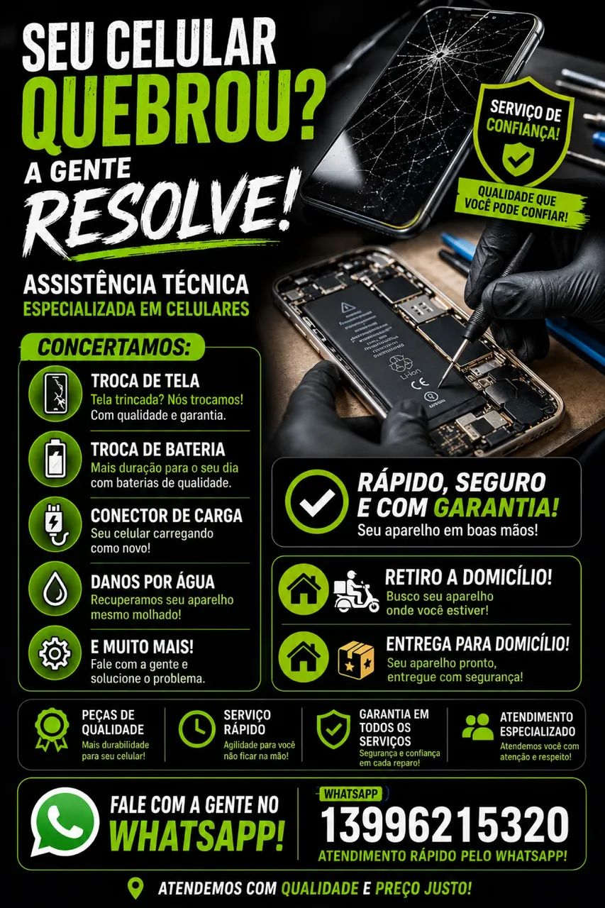 ? CONSERTO DE CELULAR | RETIRADA E ENTREGA A DOMICÍLIO ?