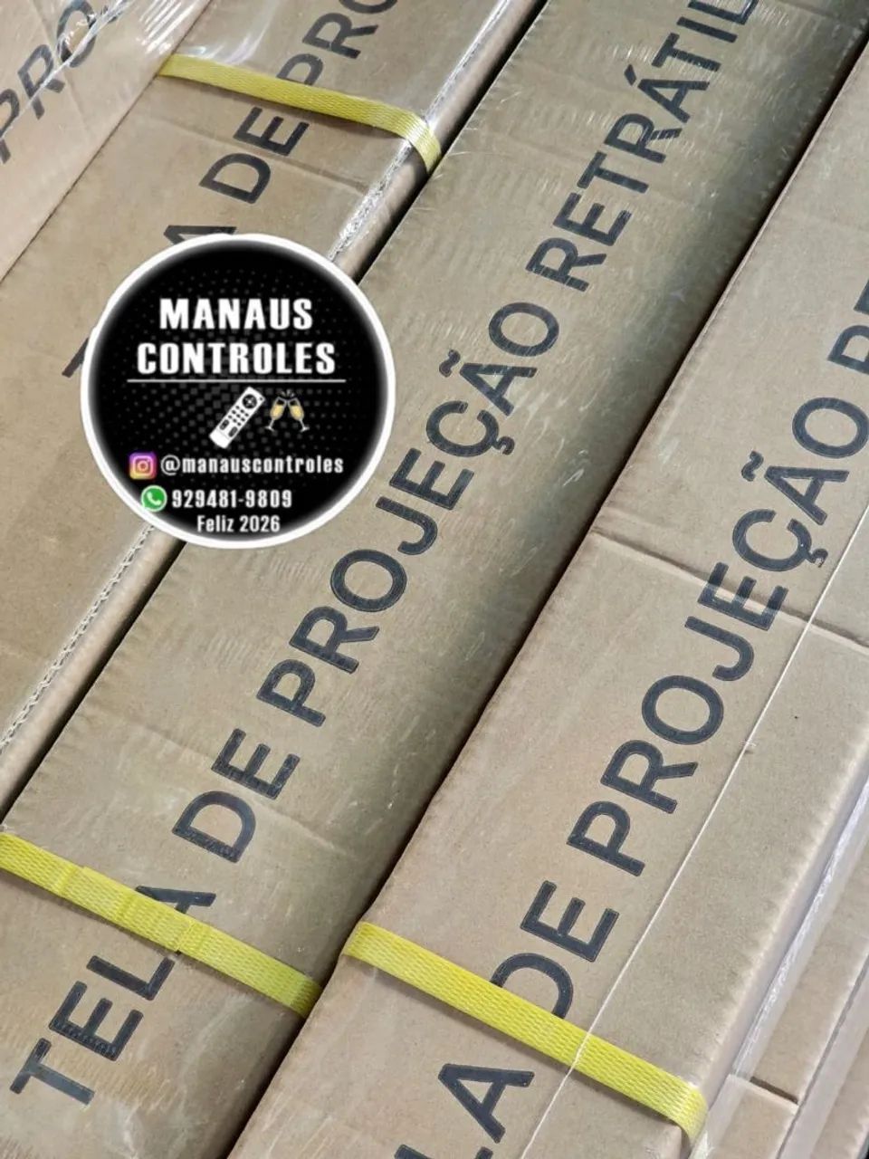 Tela de projeção (retrátil)100 polegadas  - Foto 2