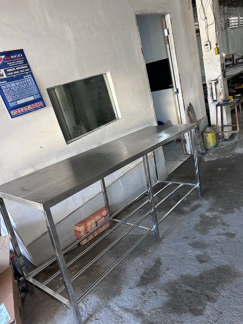  Balcão de inox para cozinha de restaurante 