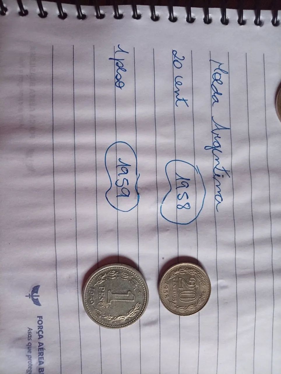 Moeda Argentina 20 centavos e 1 peso - Foto 2