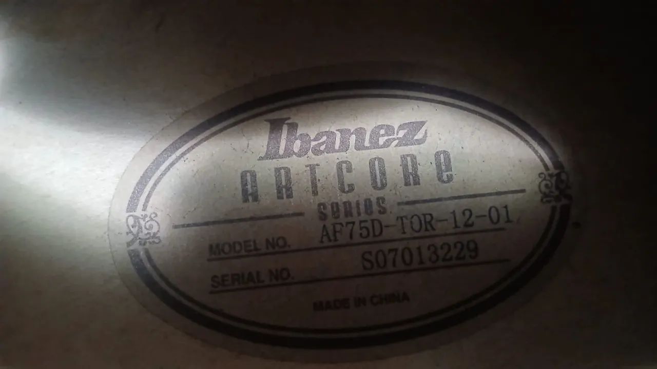 ? Guitarra Semi-Acústica Ibanez Artcore AF75D-TOR - Impecável! - Foto 3