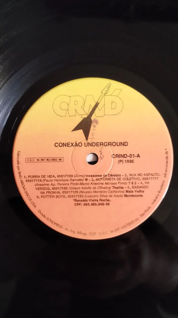LP Vinil - Conexão Underground (Vários)(1995) VG+/EX - Foto 5