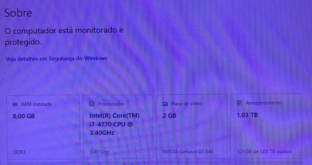 PC/CPU Gamer I7 4770 GT 640 - Foto 4