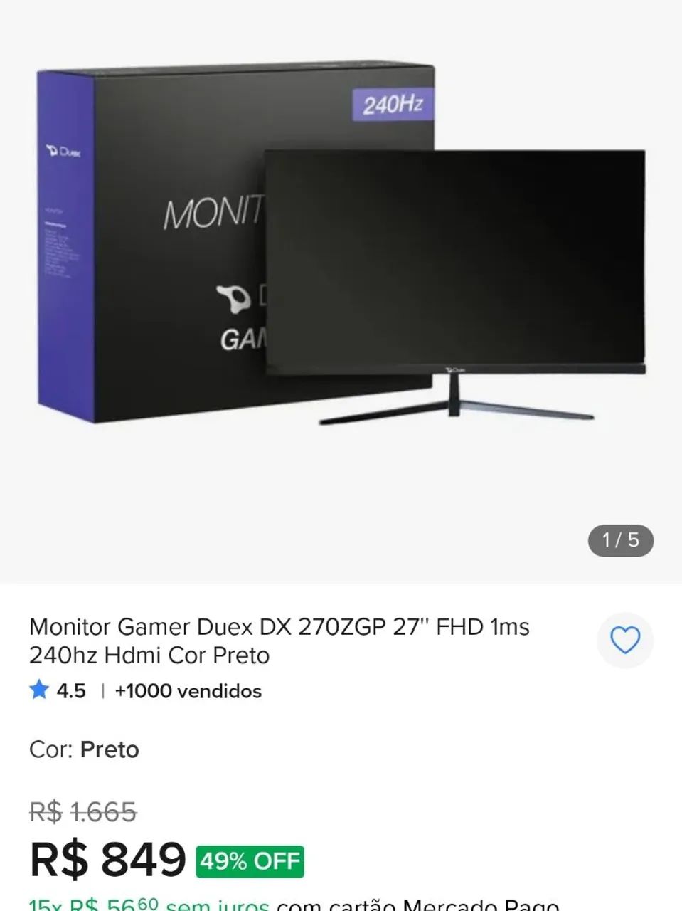 Monitor gamer curvo 27 polegadas  - Foto 4