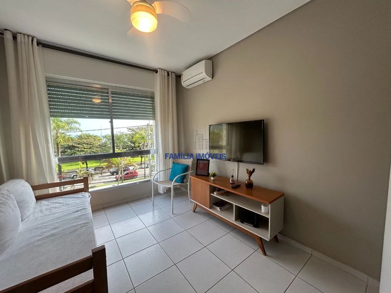 Apartamento 1 quarto mobiliado vista mar Aparecida Santos