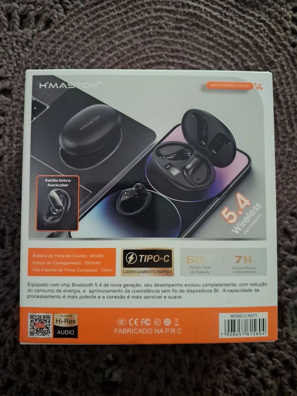 Fone de ouvido Bluetooth