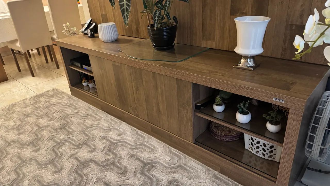 Rack rustic amadeirado 229x60x45 seminovo  - Foto 4
