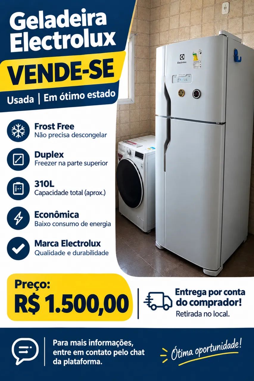Geladeira Electrolux à venda 