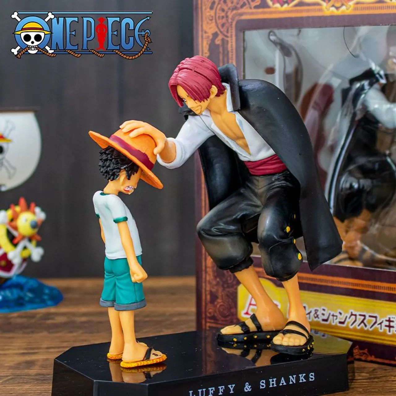 Boneco Luffy e Shanks One Piece Miniatura 18cm - Foto 5