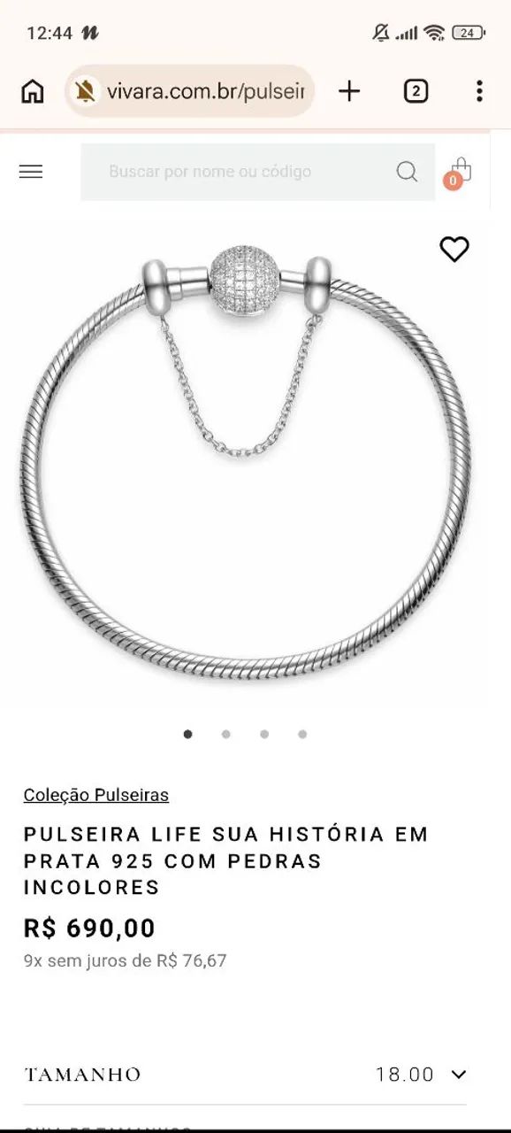 Pulseira vivara 