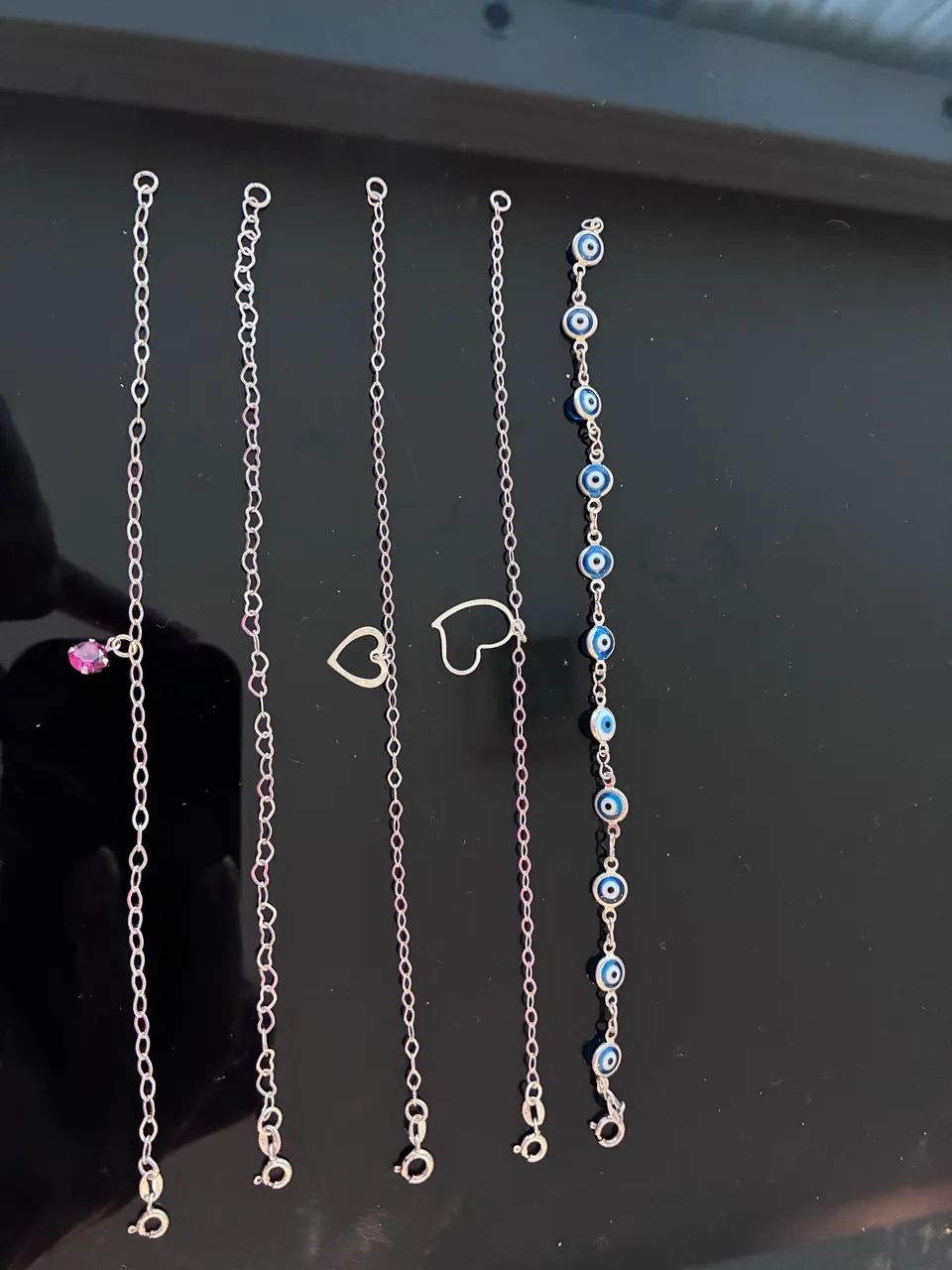 Kit 5 pulseiras prata925 - Foto 4