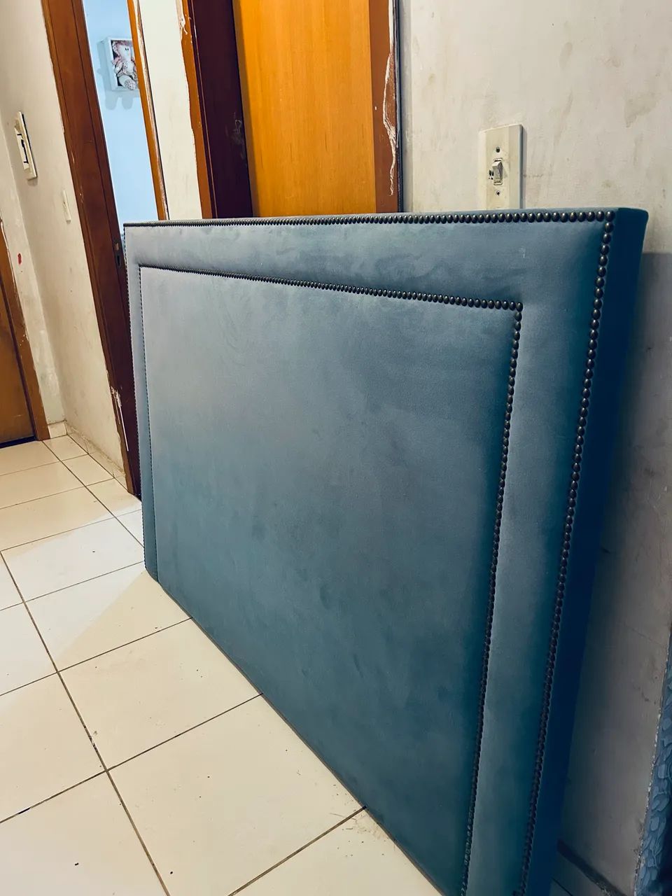 Cabeceira azul cama de casal  - Foto 2