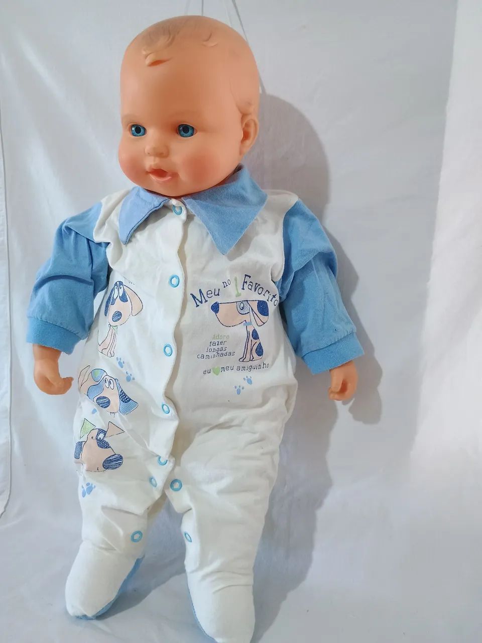 Boneco antigo importado 50 cm corpo de tecido - não está funcionando  - Foto 5