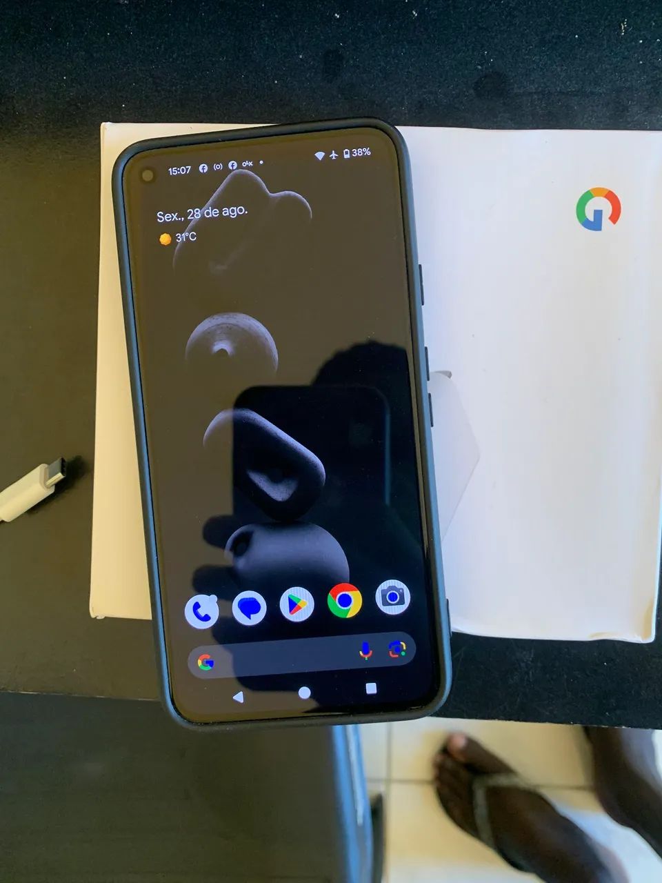Google pixel 5 - 8GB / 128GB Preto (Seminovo) - Suporte a eSIM