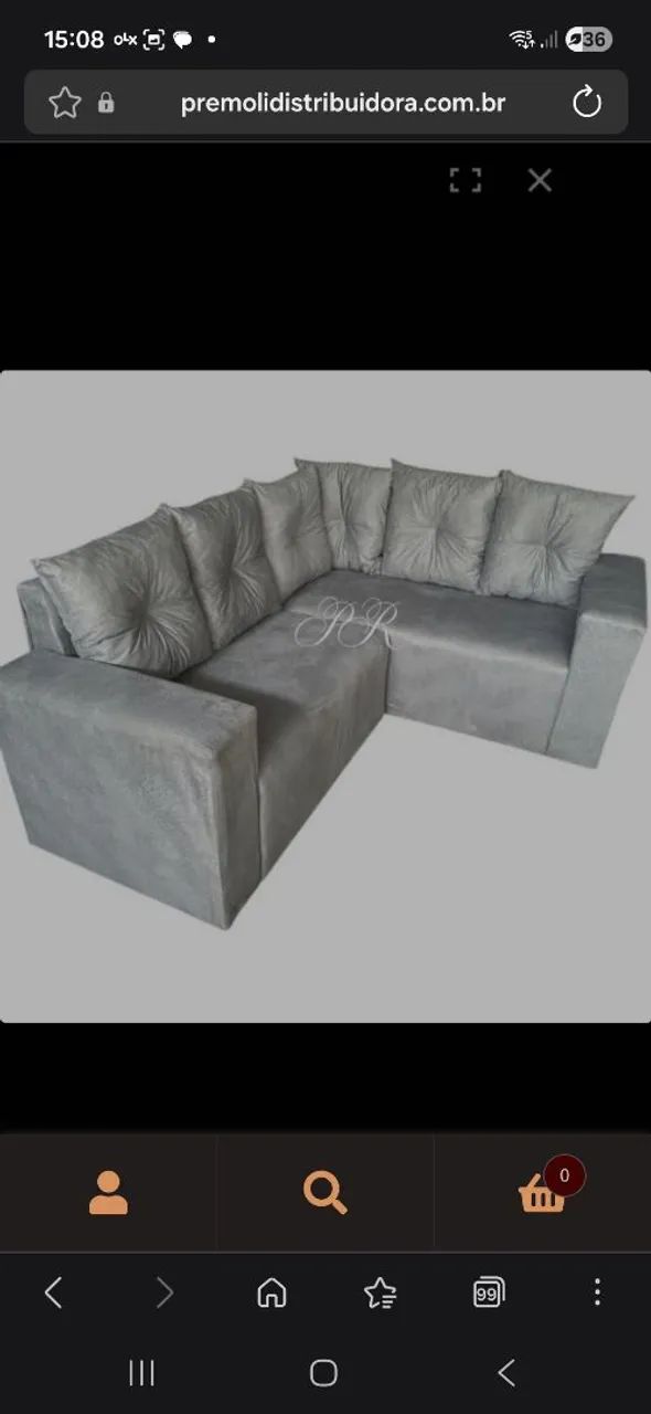 Sofa Madri Almofadas Soltas de canto em L