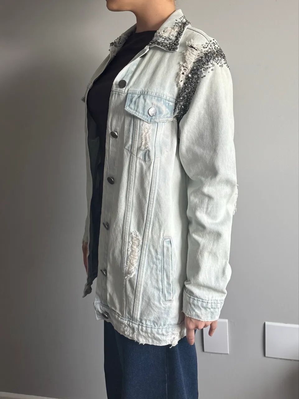 jaqueta jeans feminina charth oversized - Foto 2