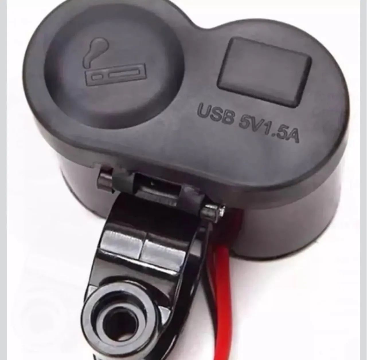 Carregador Para Moto Celular GPS Tomada USB 2.0 Adaptador Acendedor Guidão  - Foto 4