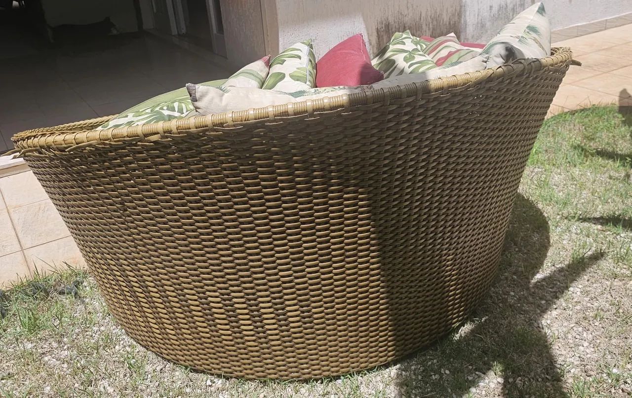 Sofa redondo / Chaise area externa(acompanha as almofadas) - Foto 5