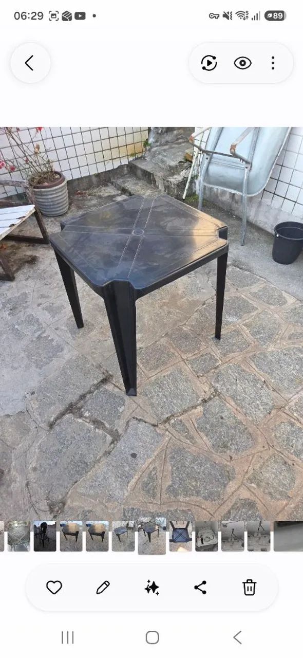 Mesa plástico cor preta três unidades 60 a unidade - Foto 3