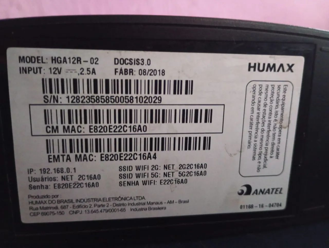  modem Wi-Fi Humax HGA12R-02 - Foto 2