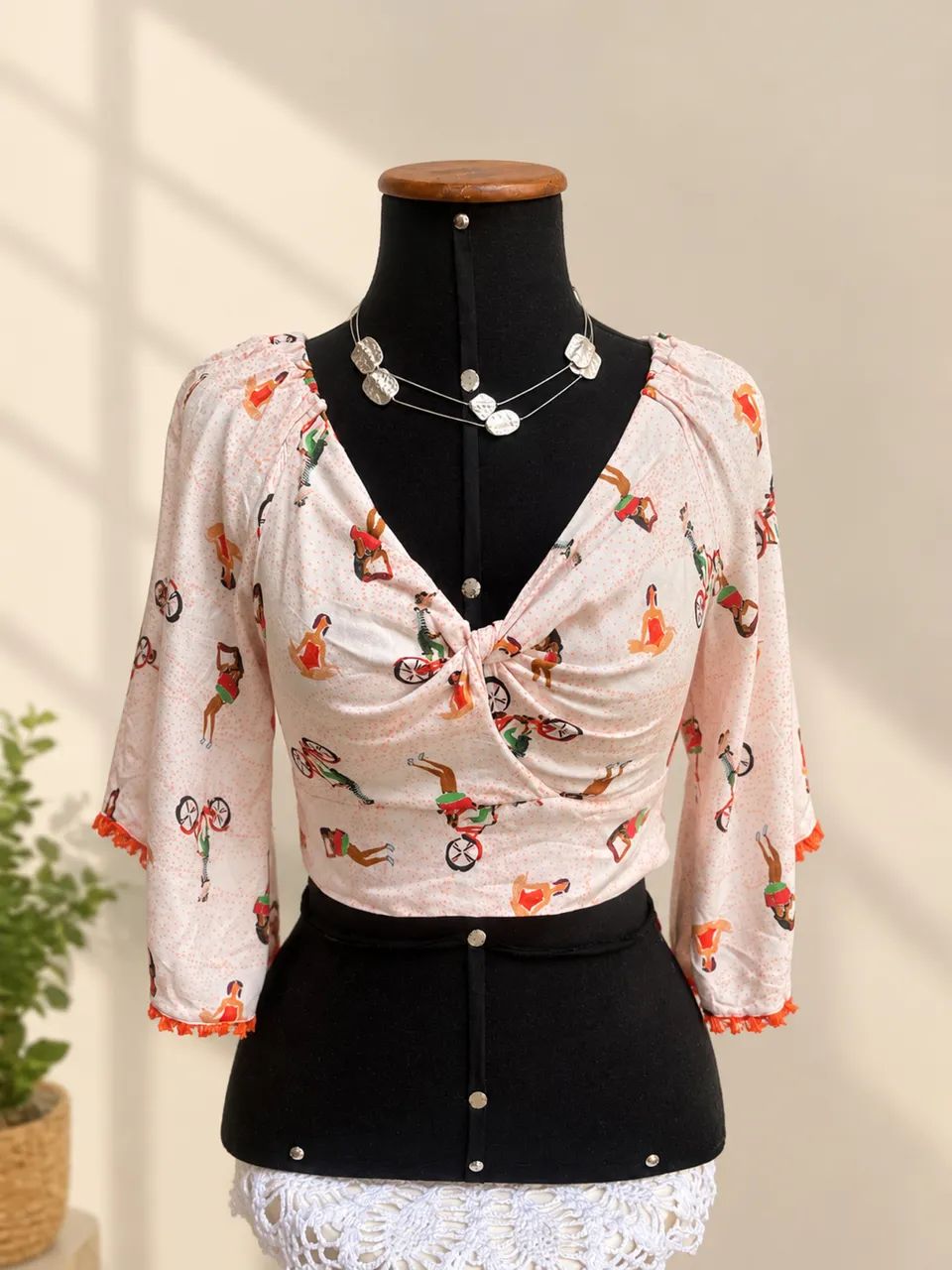 Blusa Cropped Estampada