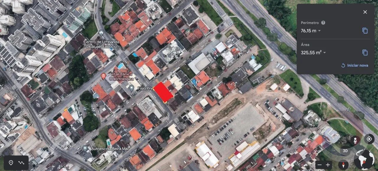 Terreno de 325m² no bairro Trindade